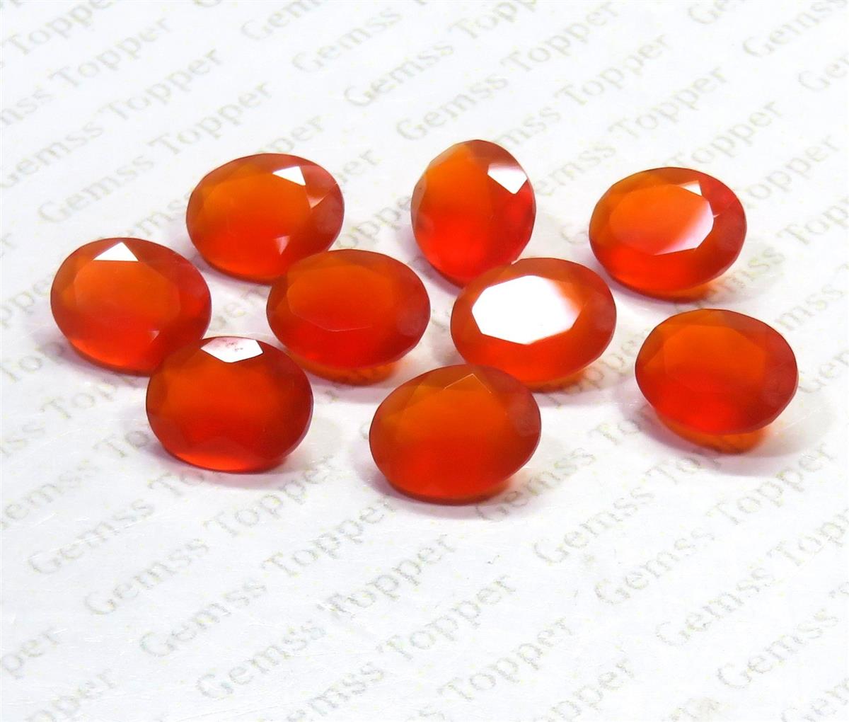 Carnelian 8x10 mm Oval Faceted